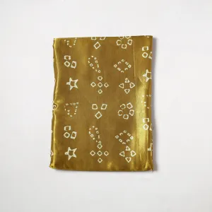 Yellow - Kutch Hand Block Printed Mashru Silk Precut Fabric (1.5 meter) 24