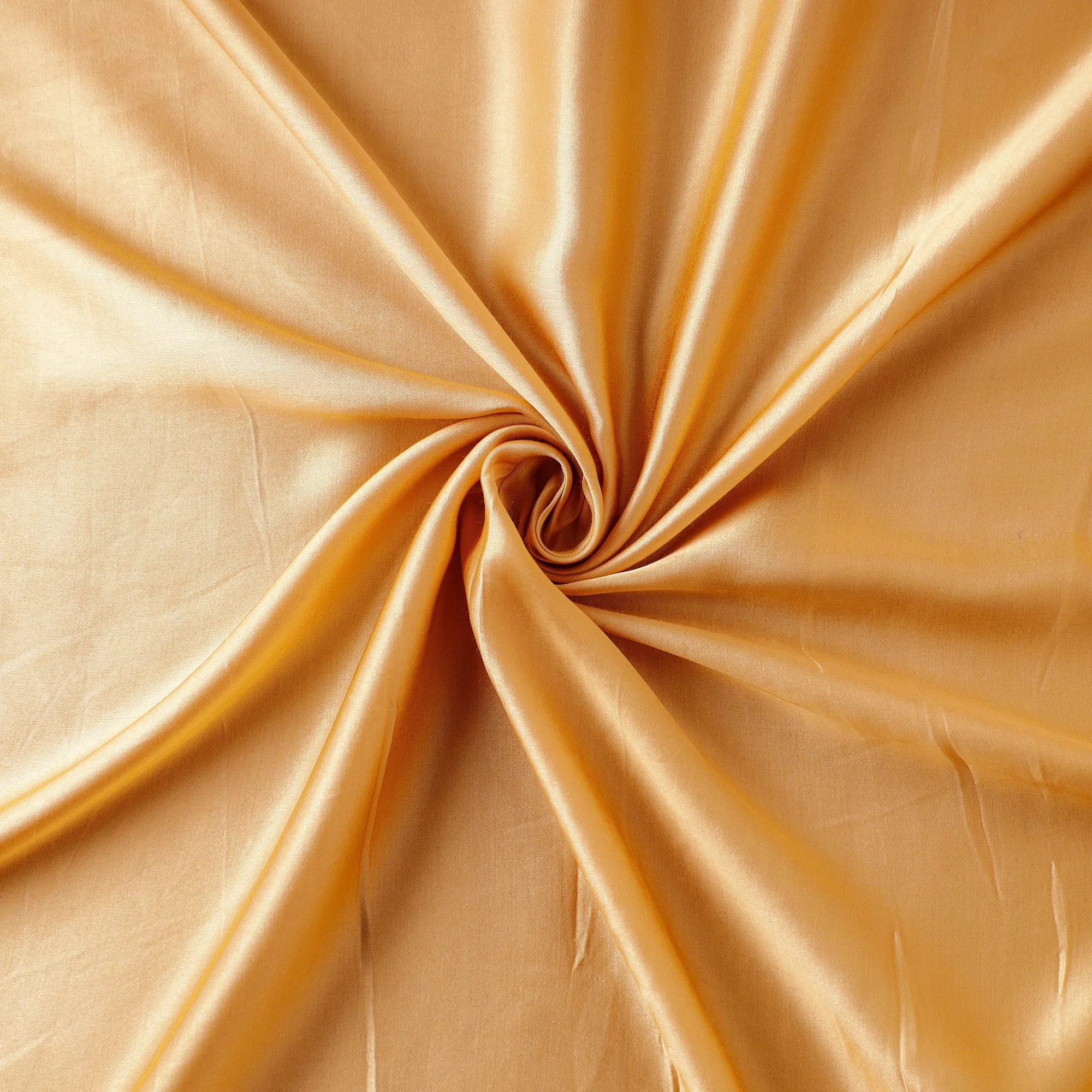 Yellow - Pure Mashru Silk Plain Fabric (Width - 44 in)